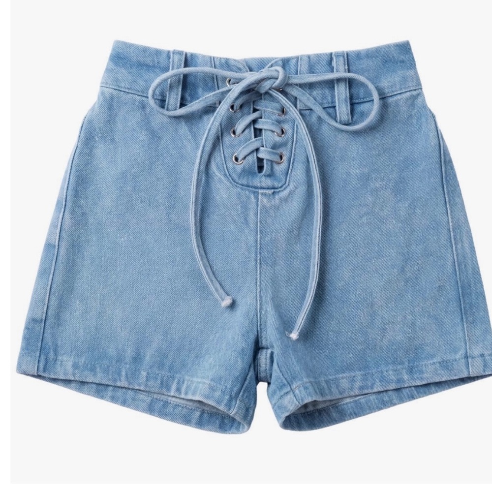 New! Calla Lili Nautical Blue Denim Shorts